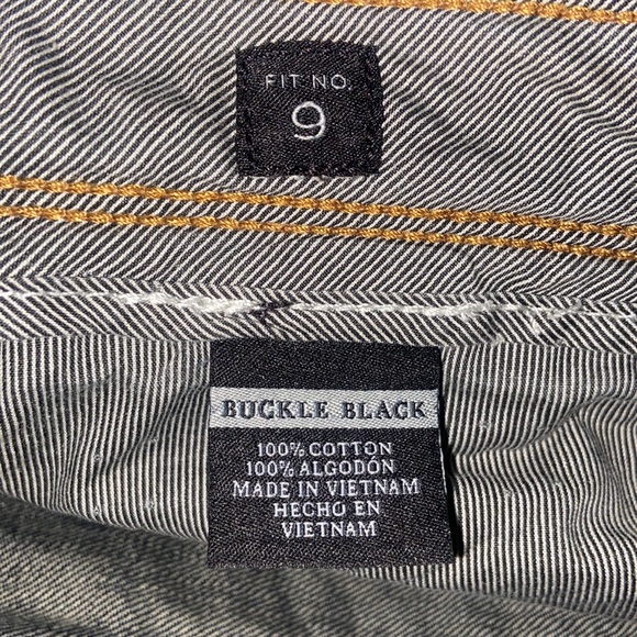 Buckle Black Nine Fit No 9 Dark Wash Jeans Denim Whiskers BBLA931 Size 34 - Picture 9 of 10